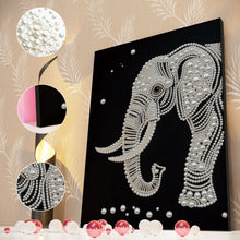 Load image into Gallery viewer, DIY Pearl Painting Kit 30x40CM Elephant Framed Handmade Pearl Material Art Set Room Wall Decoration