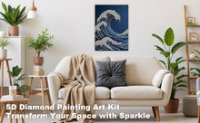 Load image into Gallery viewer, DIY Pearl Painting Kit 30x40CM Waves Framed Handmade Pearl Material Art Set Room Wall Decoration
