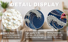 Load image into Gallery viewer, DIY Pearl Painting Kit 30x40CM Waves Framed Handmade Pearl Material Art Set Room Wall Decoration