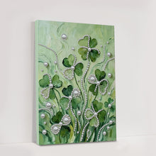 Load image into Gallery viewer, DIY Pearl Painting Kit 30x40CM Lucky Four Leaf Clover Framed Handmade Pearl Material Art Set Room Wall Decoration