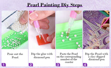 Load image into Gallery viewer, DIY Pearl Painting Kit 30x40CM Castle Framed Handmade Pearl Material Art Set Room Wall Decoration