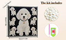 Load image into Gallery viewer, DIY Pearl Painting Kit 30x30CM Puppy Framed Handmade Pearl Material Art Set Room Wall Decoration