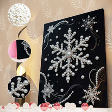 Load image into Gallery viewer, DIY Pearl Painting Kit 30x40CM Snowflake Framed Handmade Pearl Material Art Set Room Wall Decoration
