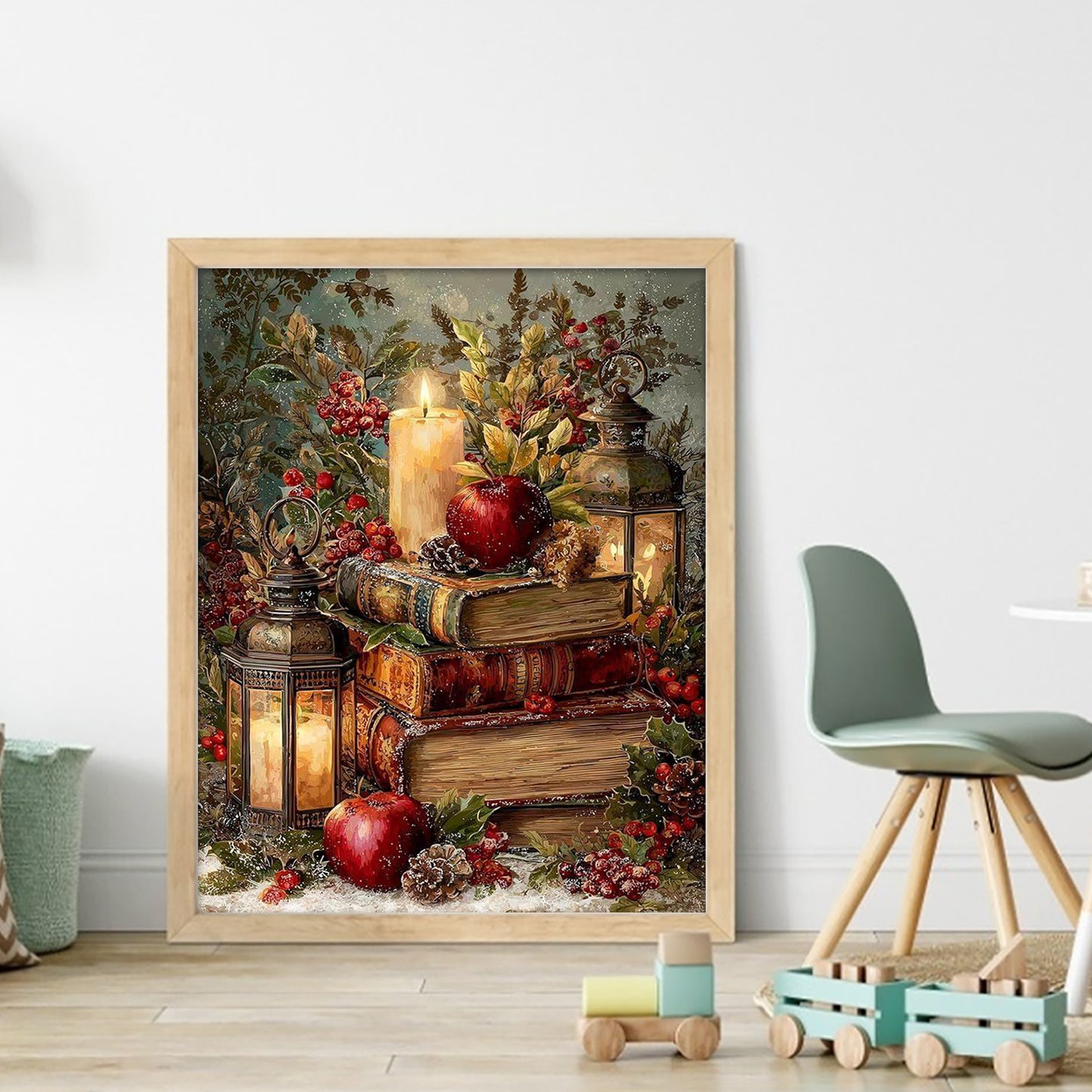 Christmas Books - Full 11CT Stamped Cross Stitch 40x50CM - Huacan