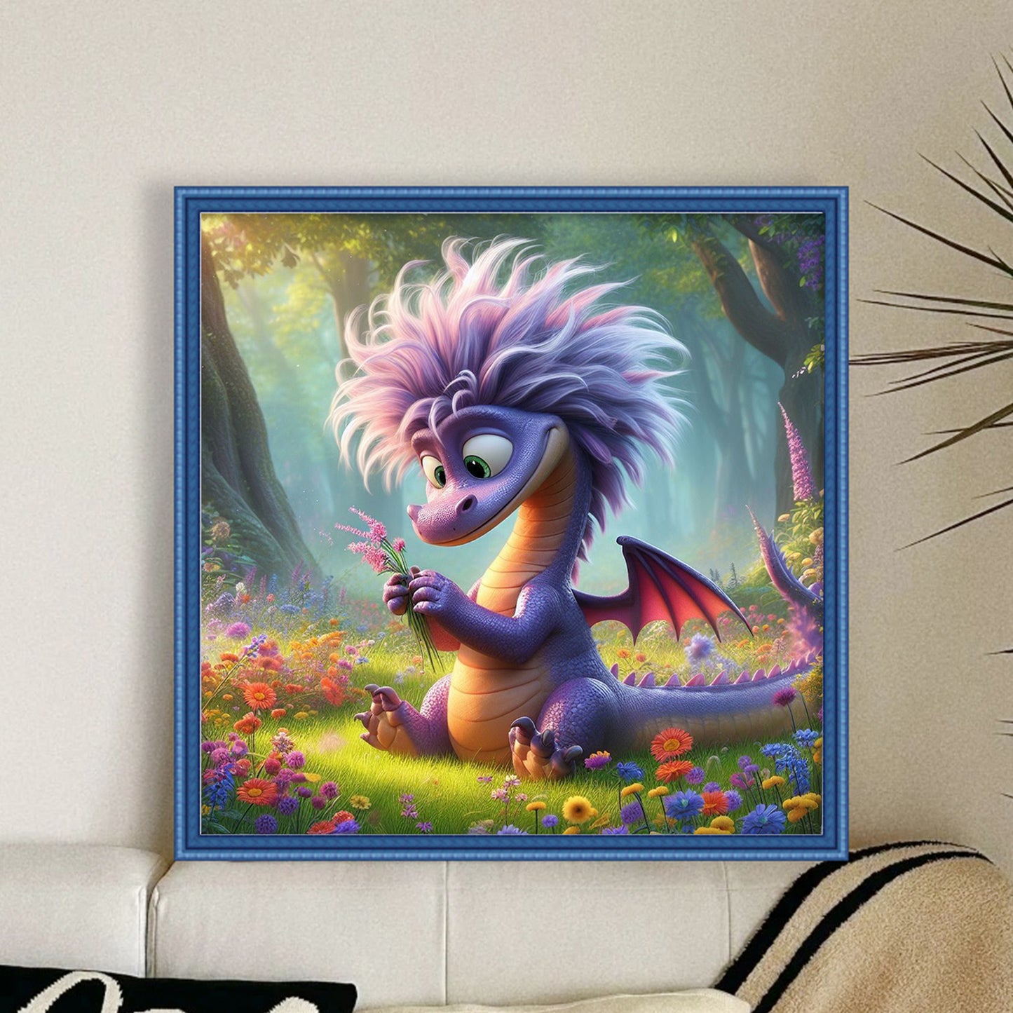 Dragon - Full 11CT Stamped Cross Stitch 40x40CM - Yishu