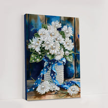 Load image into Gallery viewer, DIY Pearl Painting Kit 30x40CM Blue Vase Framed Handmade Pearl Material Art Set Room Wall Decoration