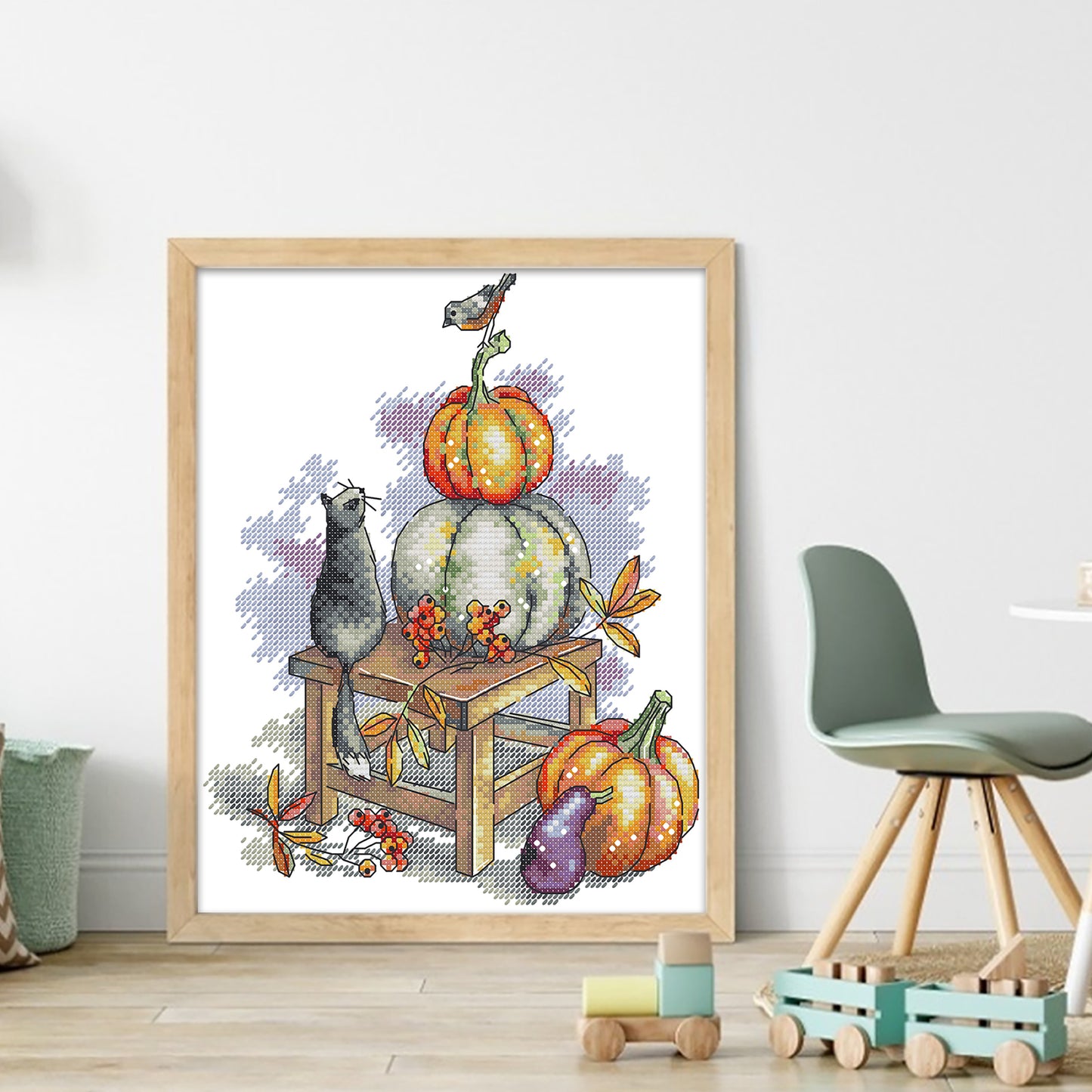 Confrontation - Partial 14CT Stamped Cross Stitch 22x28CM - Joy Sunday Backstitch+Half Cross Stitch