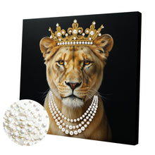 Load image into Gallery viewer, DIY Pearl Painting Kit 25x25CM Leopard Framed Handmade Pearl Material Art Set Room Wall Decoration