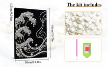 Load image into Gallery viewer, DIY Pearl Painting Kit 30x40CM Waves Framed Handmade Pearl Material Art Set Room Wall Decoration