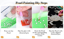 Load image into Gallery viewer, DIY Pearl Painting Kit 30x40CM Crab Framed Handmade Pearl Material Art Set Room Wall Decoration