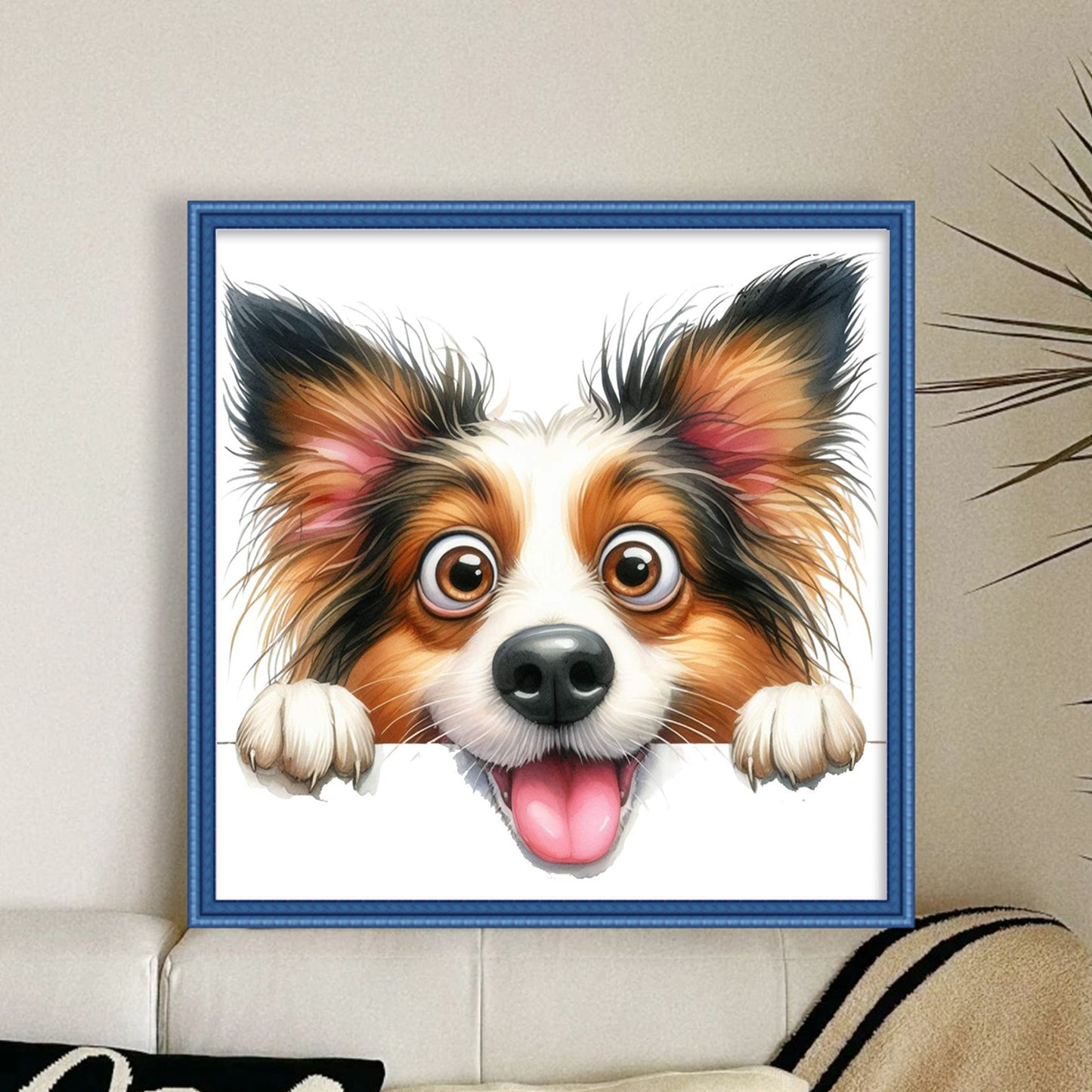 Dog - Full 11CT Stamped Cross Stitch 40x40CM - Yishu