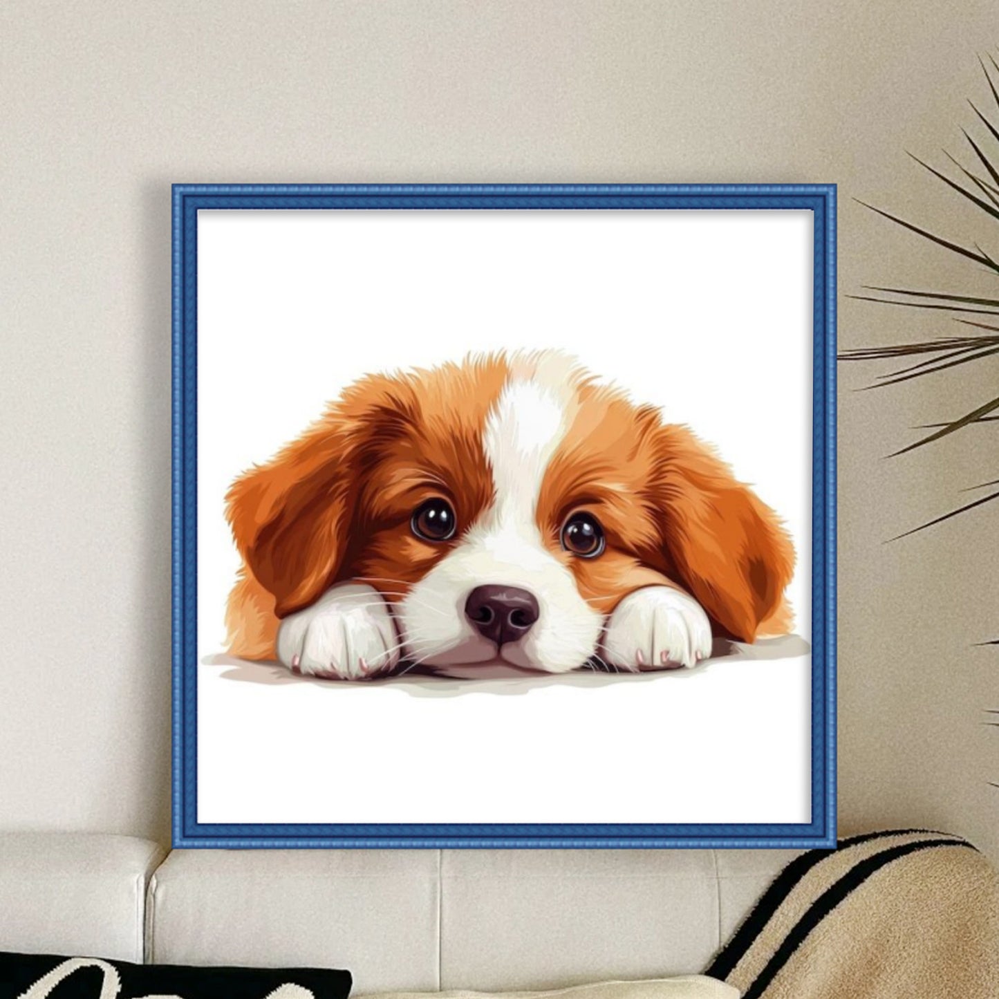 Beagle-Dog - Full 11CT Stamped Cross Stitch 40x40CM - Yishu