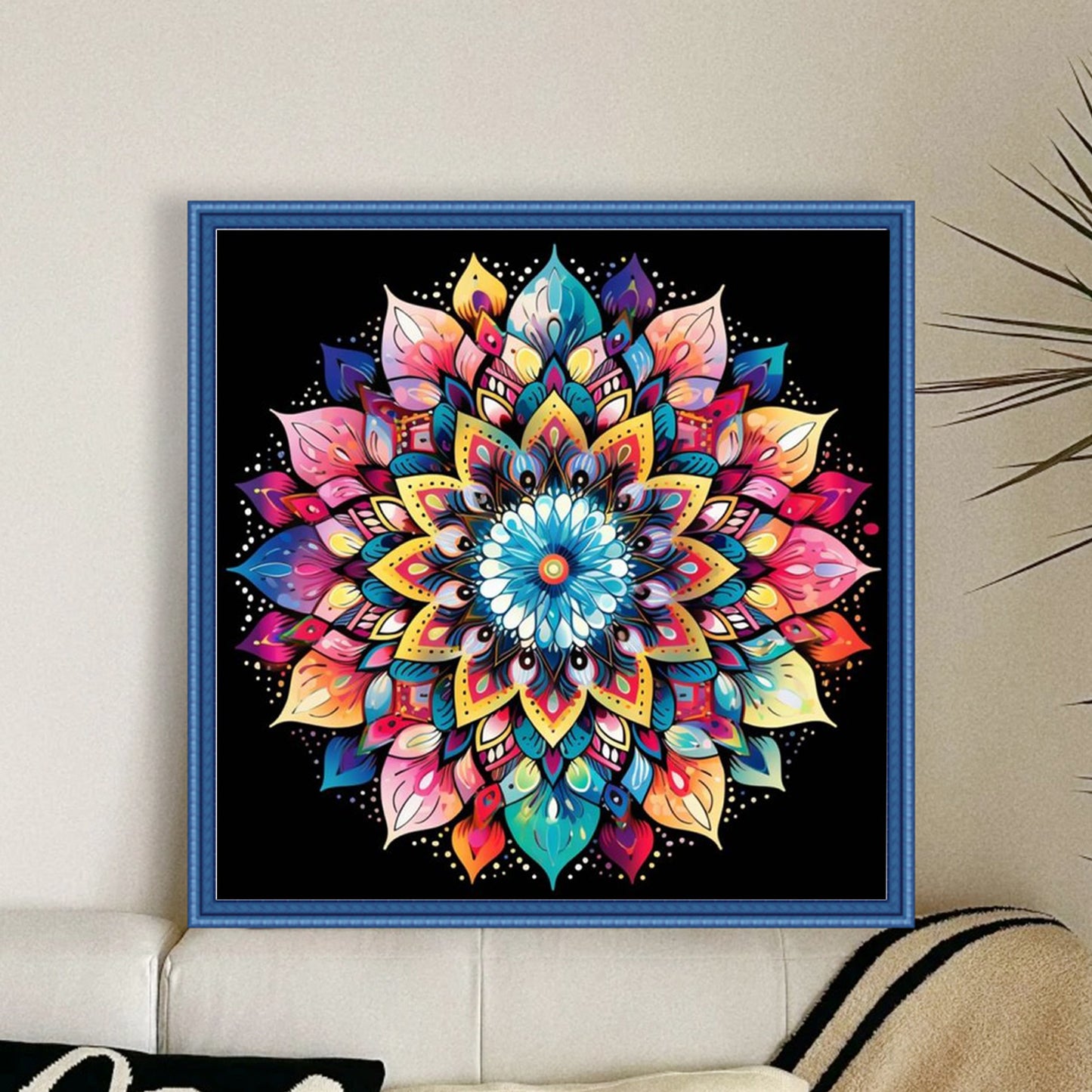 Mandala - Full 11CT Stamped Cross Stitch 40x40CM - Yishu