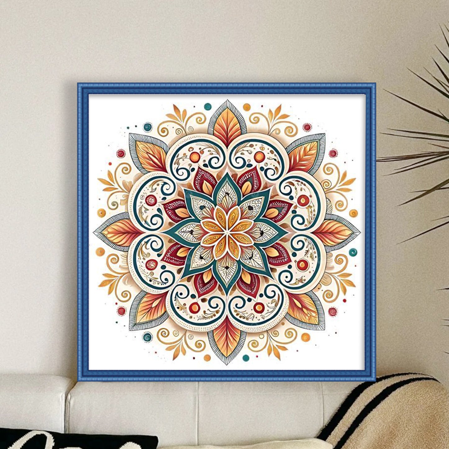 Mandala - Full 11CT Stamped Cross Stitch 40x40CM - Yishu