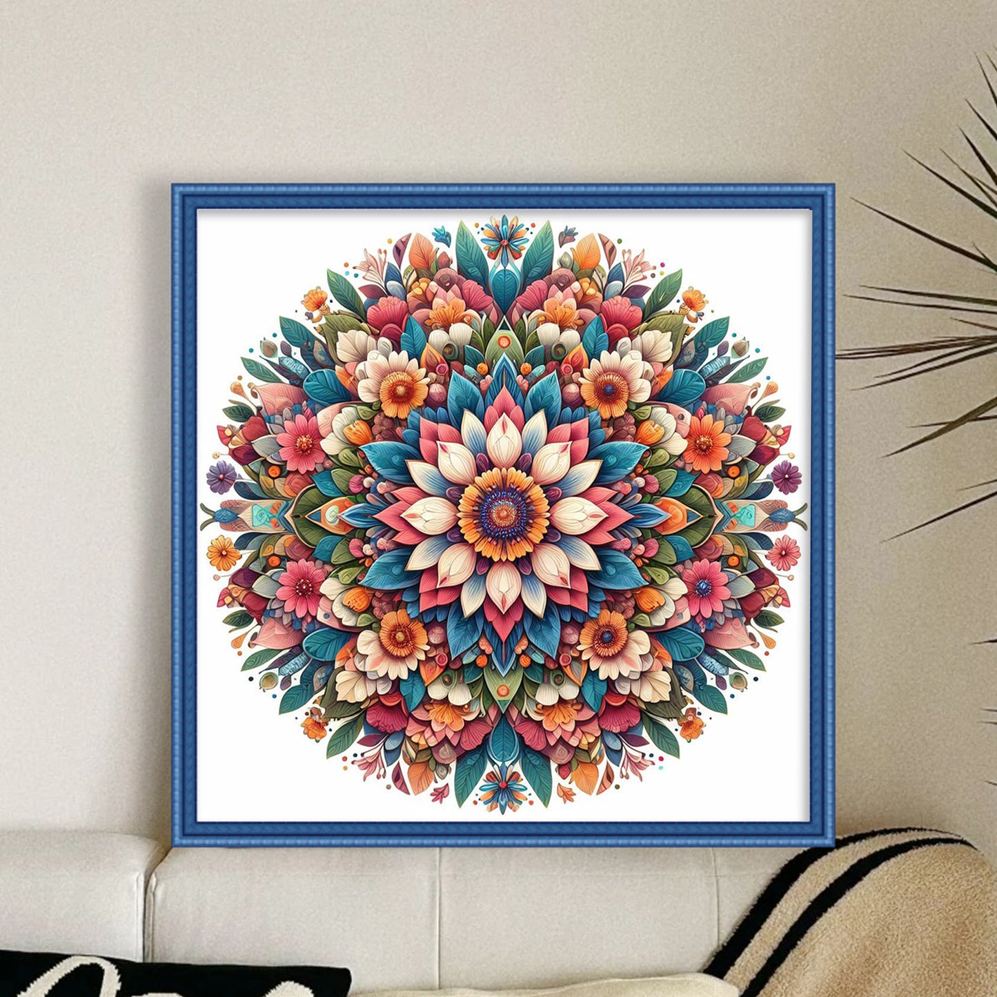 Mandala - Full 11CT Stamped Cross Stitch 40x40CM - Yishu