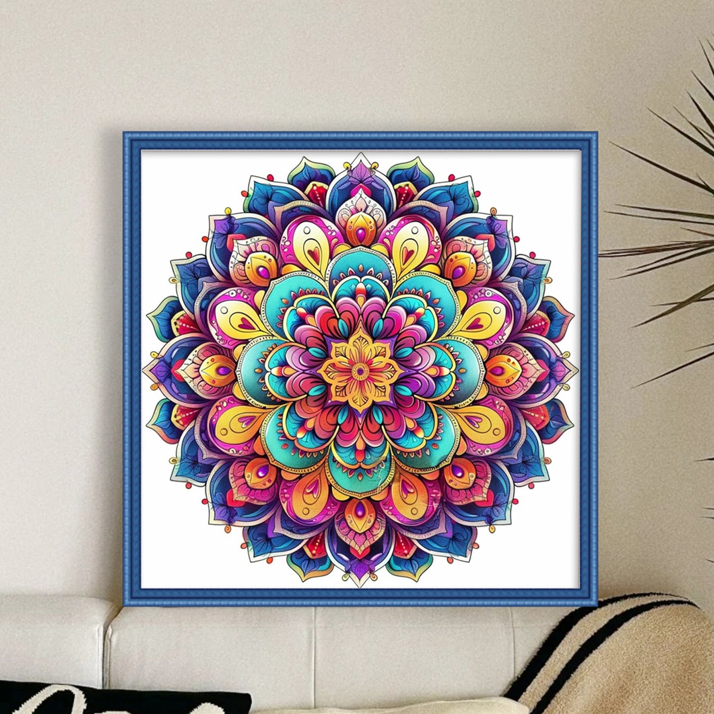 Mandala - Full 11CT Stamped Cross Stitch 40x40CM - Yishu