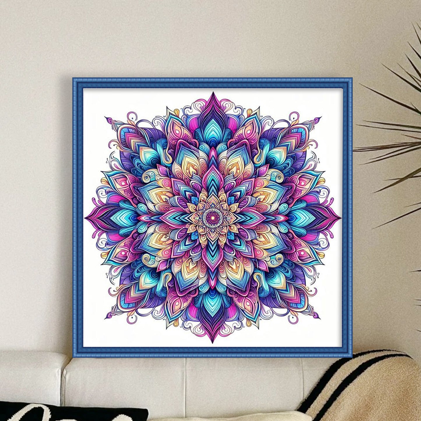 Mandala - Full 11CT Stamped Cross Stitch 40x40CM - Yishu