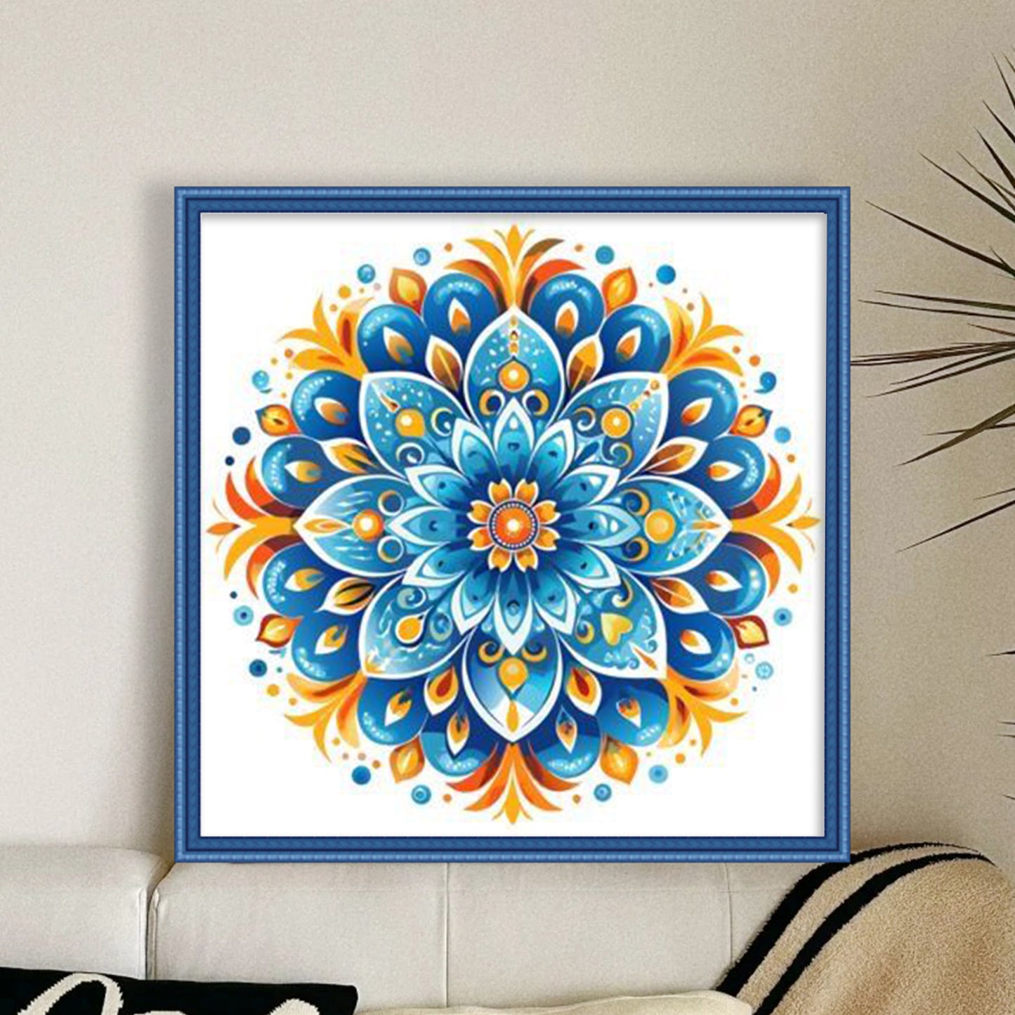 Mandala - Full 11CT Stamped Cross Stitch 40x40CM - Yishu