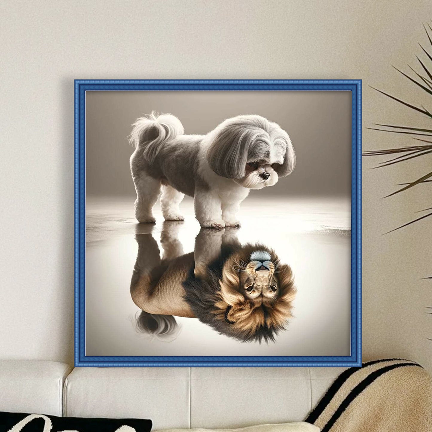 Dog - Full 11CT Stamped Cross Stitch 40x40CM - Yishu