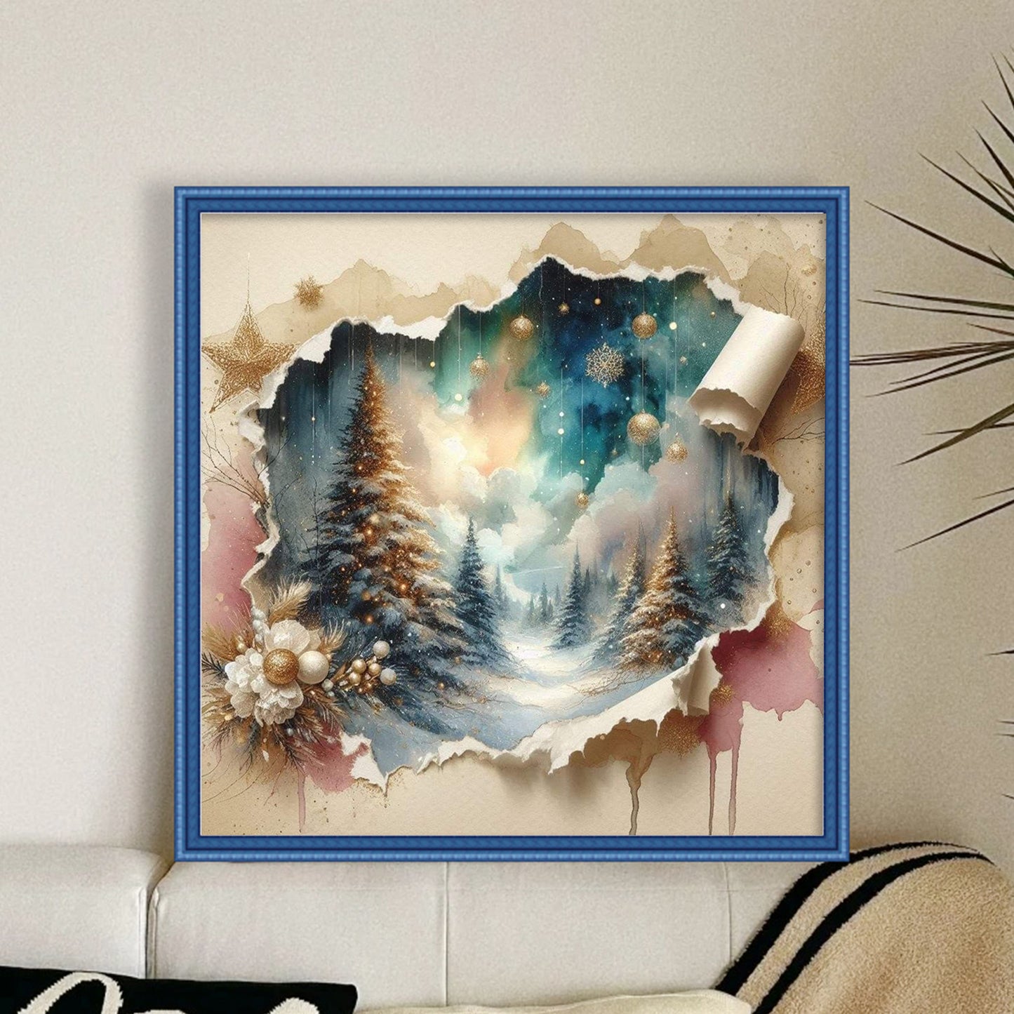 Silhouette Scenery - Full 11CT Stamped Cross Stitch 40x40CM - Yishu