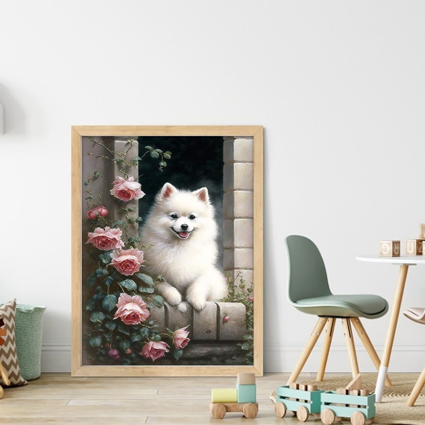 Samoyed-Dog - Full 11CT Stamped Cross Stitch 40x55CM - Huacan
