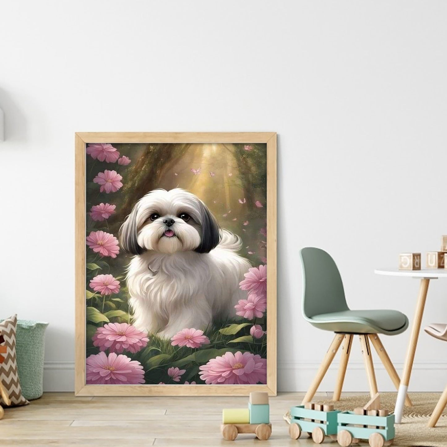 Shih Tzu-Dog - Full 11CT Stamped Cross Stitch 40x55CM - Huacan