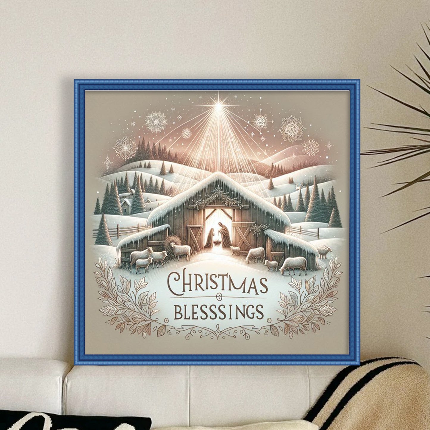 Nativity - Full 14CT Counted Cross Stitch 40x40CM - Yishu