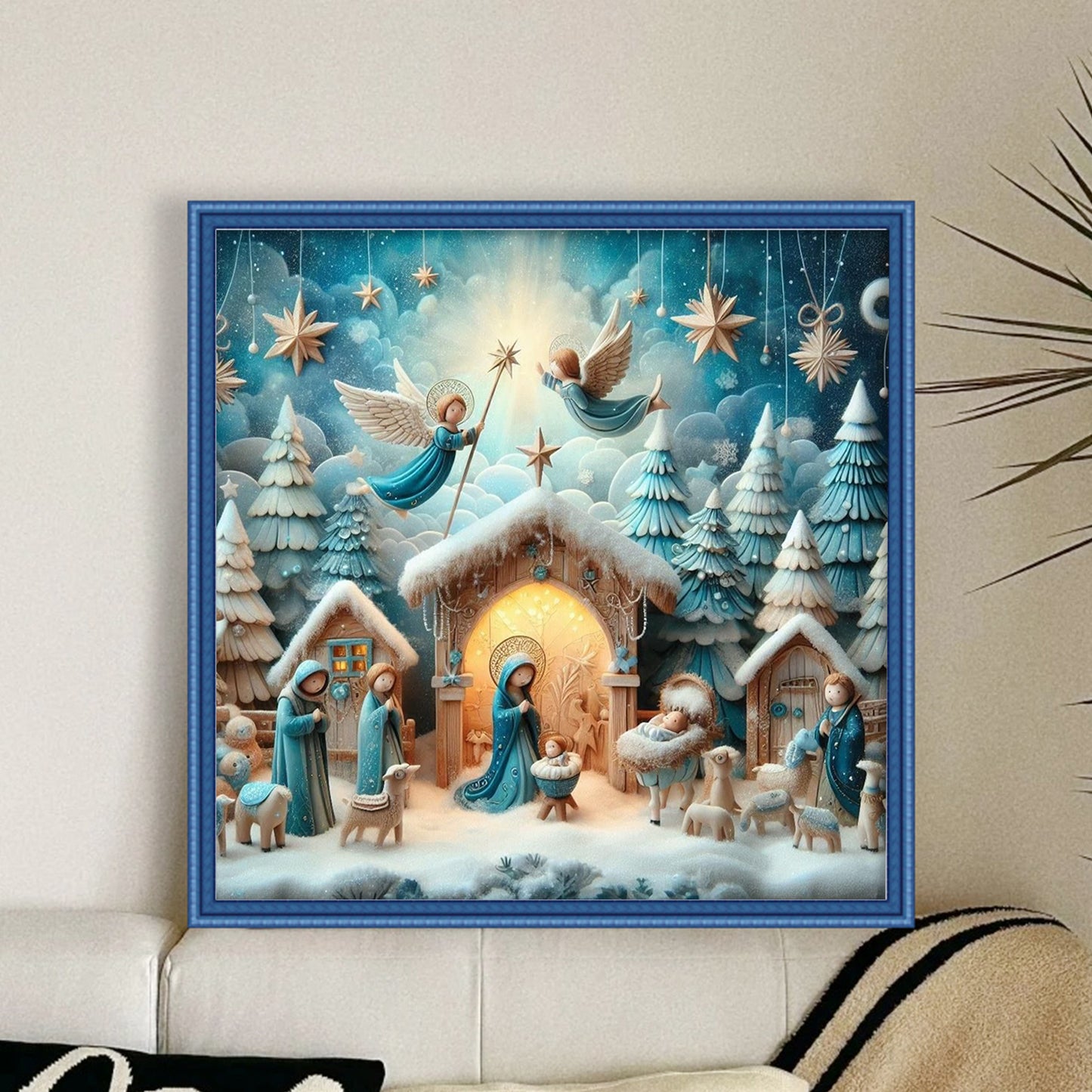 Nativity - Full 14CT Counted Cross Stitch 40x40CM - Yishu