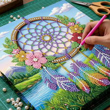 Load image into Gallery viewer, DIY Pearl Painting Kit 25x25CM Dreamcatcher Framed Handmade Pearl Material Art Set Room Wall Decoration
