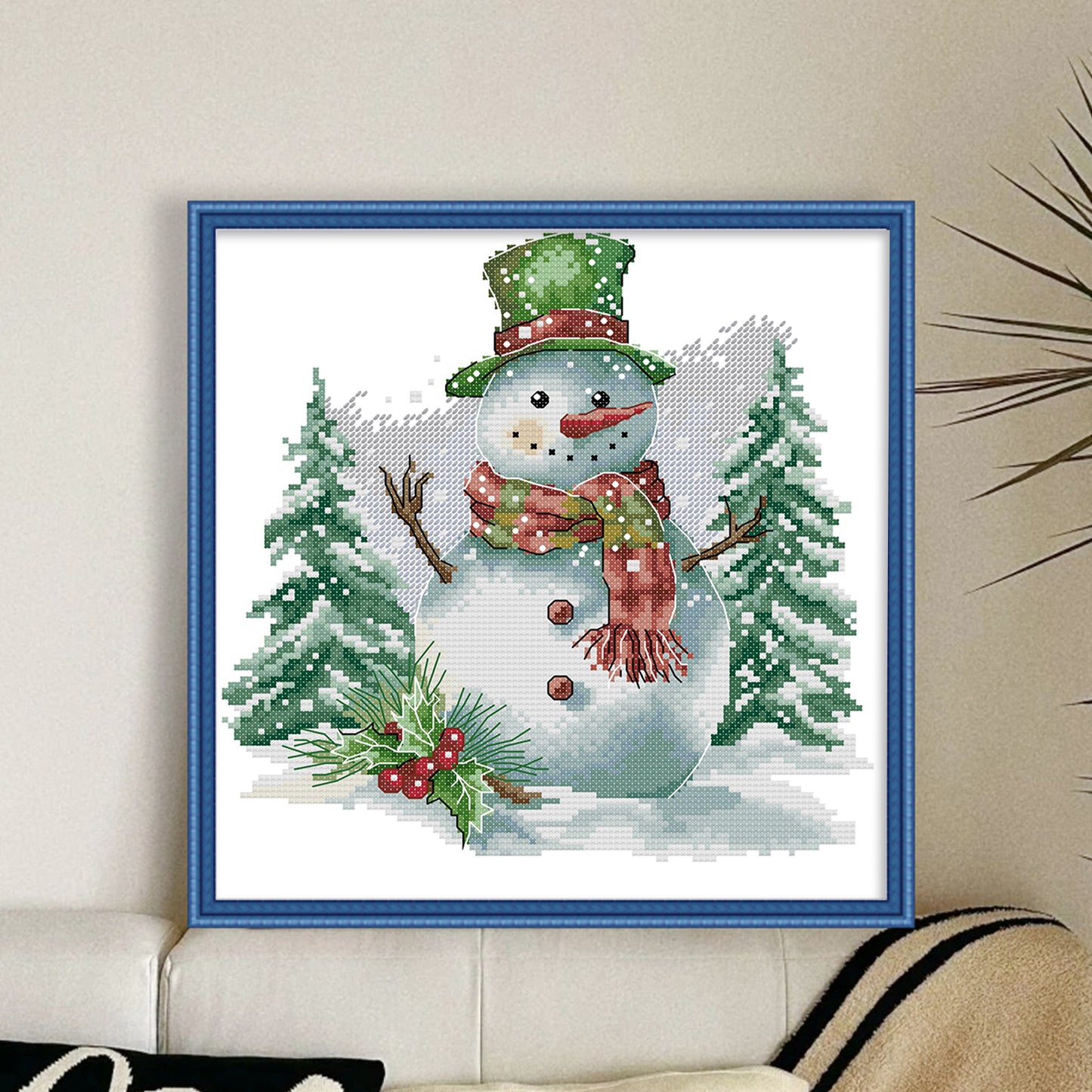 Snow Doll - Partial 14CT Stamped Cross Stitch 27x28CM - Joy Sunday Backstitch+Half Cross Stitch
