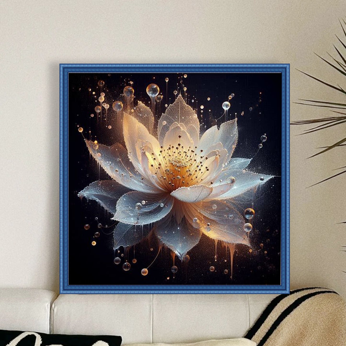 Lotus - Full 18CT Counted Cross Stitch 30x30CM - Huacan