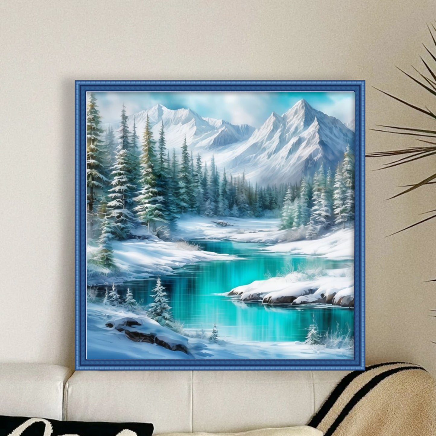 Glacier - Full 11CT Stamped Cross Stitch 45x45CM - Huacan
