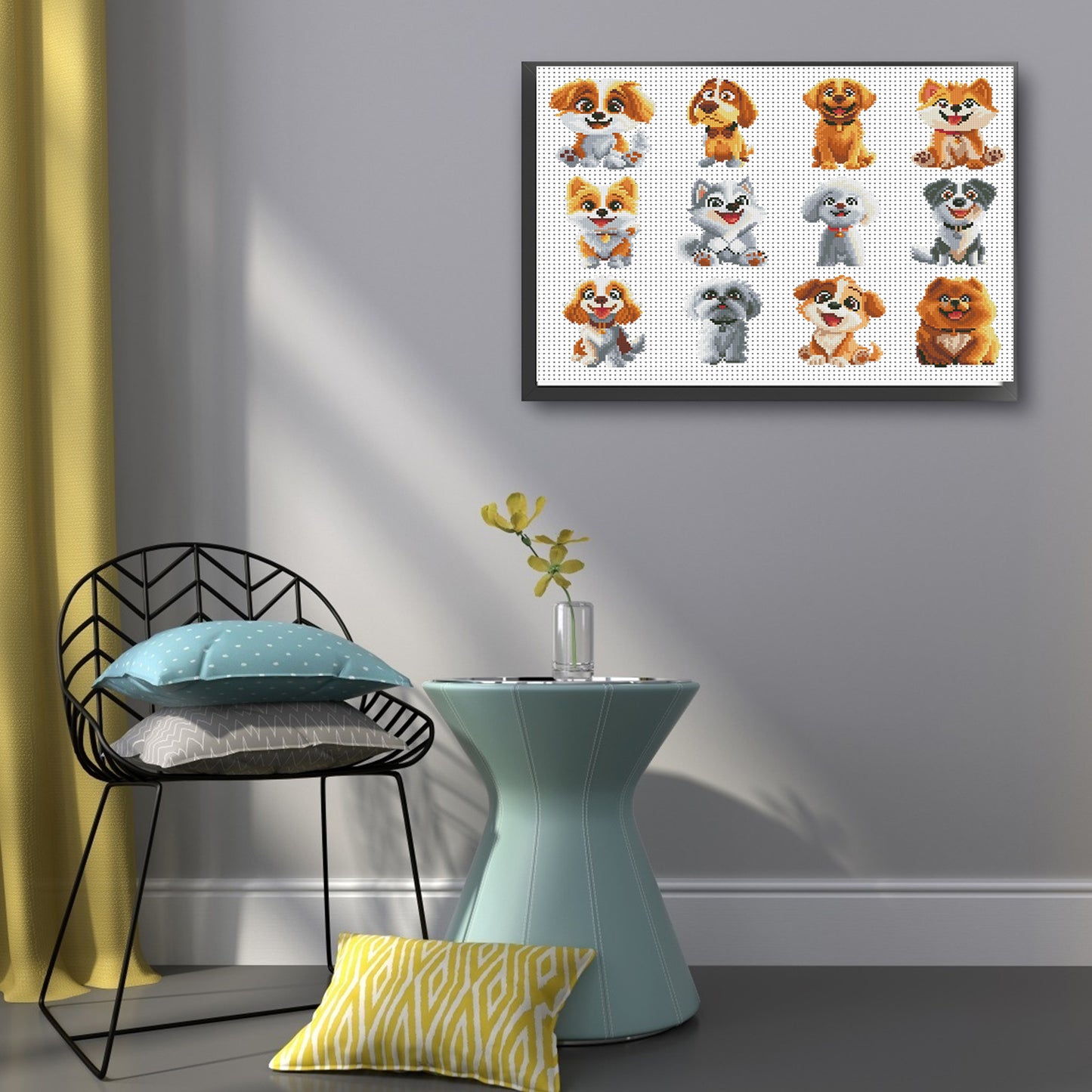 Dog Themed Kit - Partial 11CT Stamped Cross Stitch 36x52CM - Mona Lisa