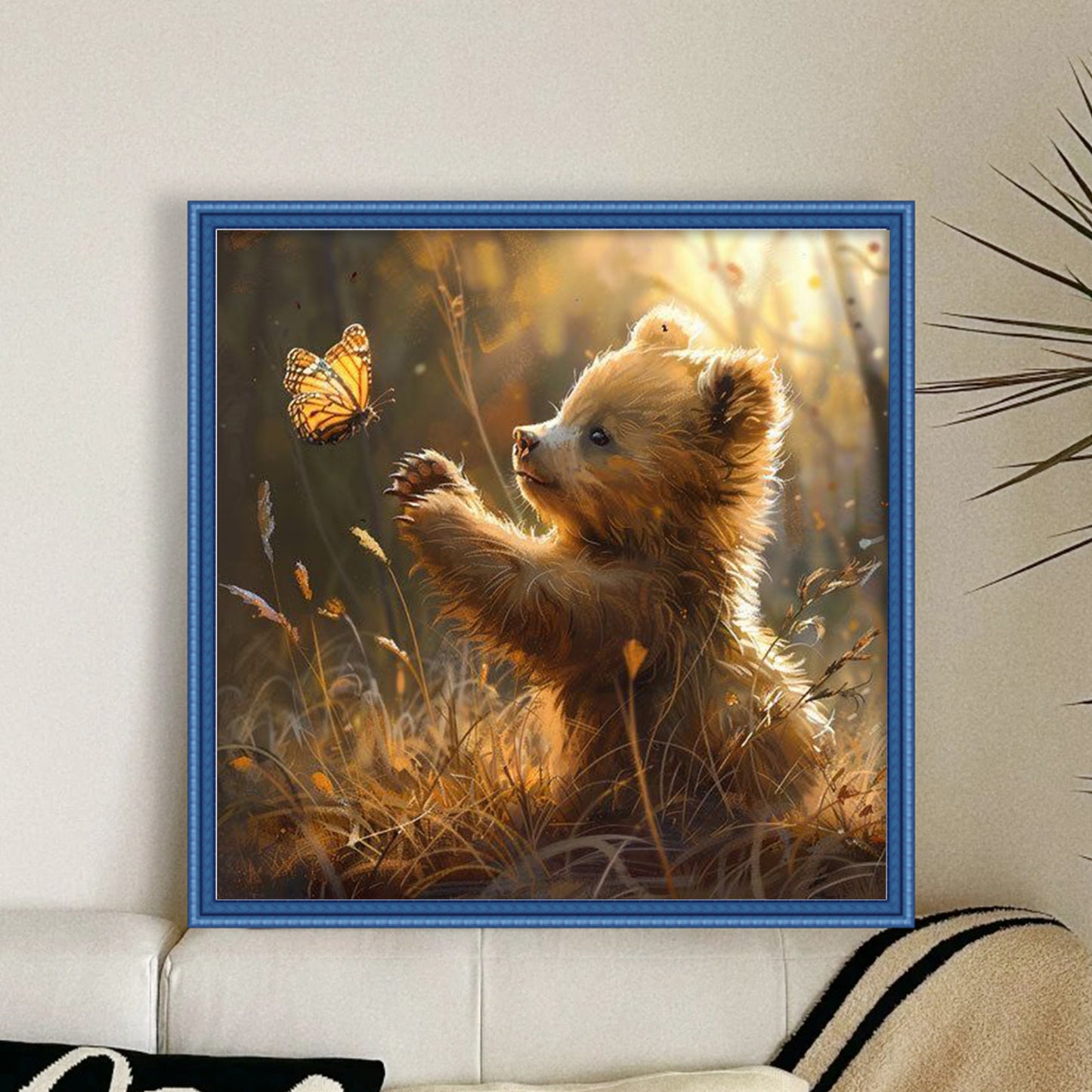 Bear - Full 11CT Stamped Cross Stitch 40x40CM - Yishu