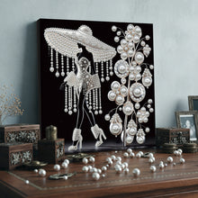 Load image into Gallery viewer, DIY Pearl Painting Kit 30x30CM Elegant Lady Framed Handmade Pearl Material Art Set Room Wall Decoration