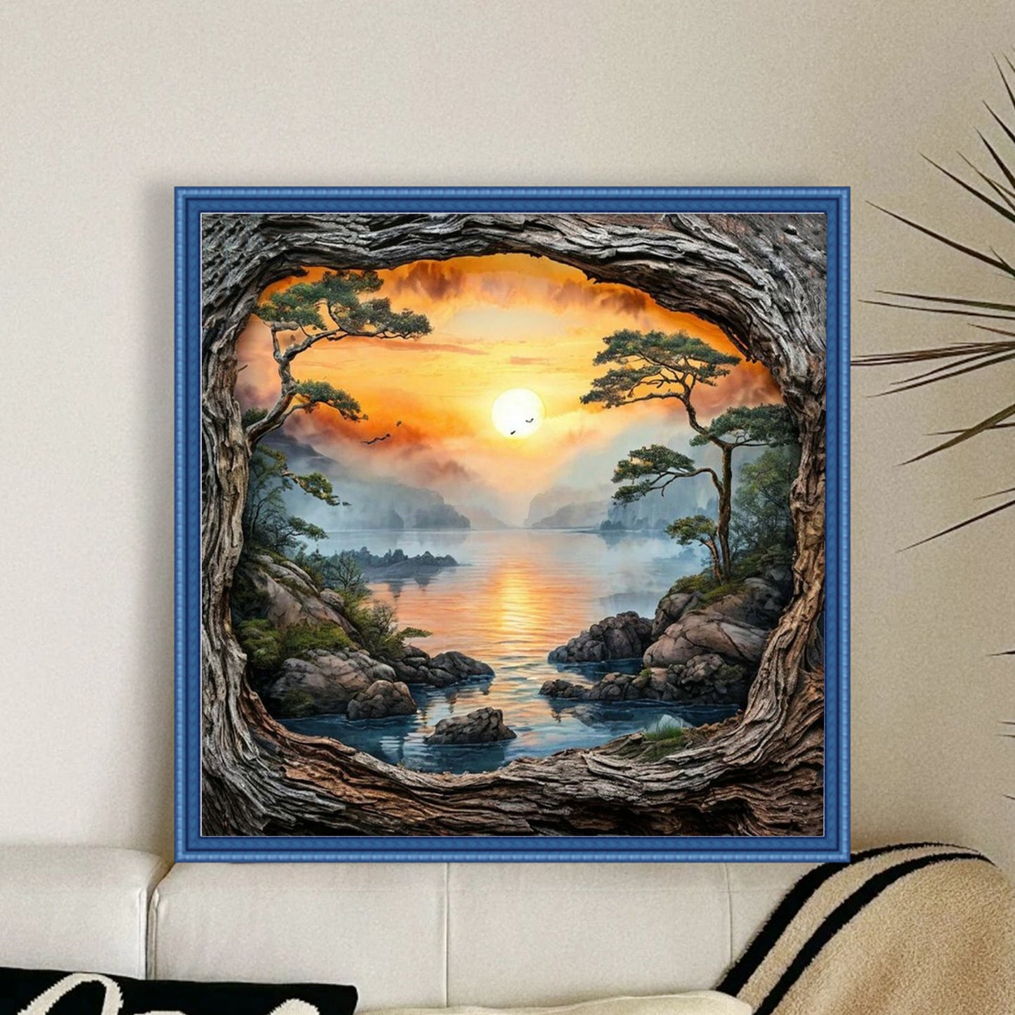 Forest Scenery - Full 14CT Stamped Cross Stitch 40x40CM - Huacan