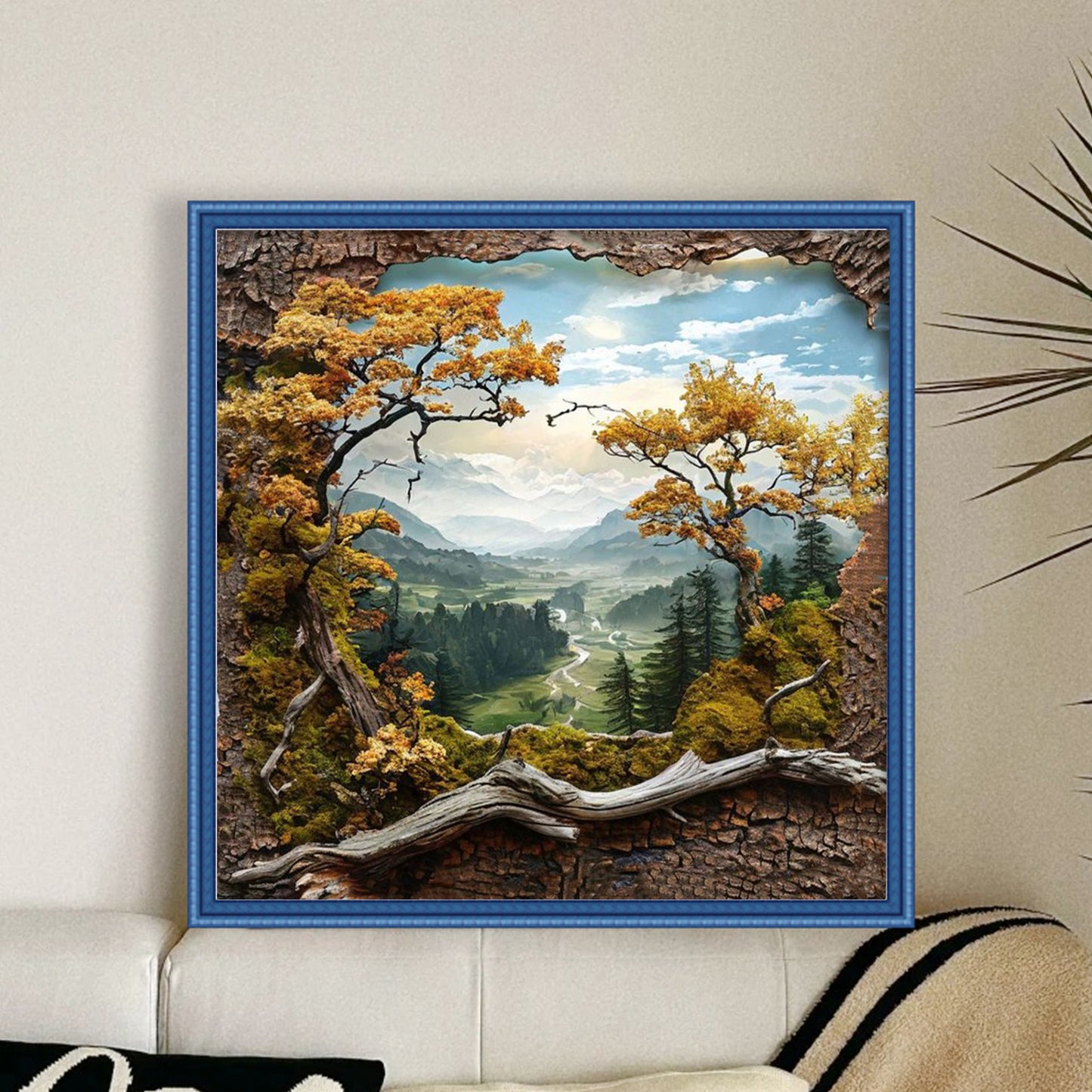 Forest Scenery - Full 14CT Stamped Cross Stitch 40x40CM - Huacan