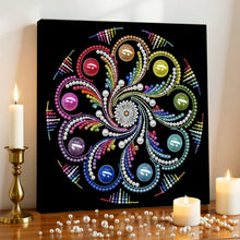 Load image into Gallery viewer, DIY Pearl Painting Kit 25x25CM Mandala Framed Handmade Pearl Material Art Set Room Wall Decoration