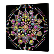 Load image into Gallery viewer, DIY Pearl Painting Kit 25x25CM Mandala Framed Handmade Pearl Material Art Set Room Wall Decoration