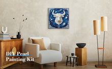 Load image into Gallery viewer, DIY Pearl Painting Kit 25x25CM Taurus Framed Handmade Pearl Material Art Set Room Wall Decoration