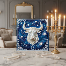 Load image into Gallery viewer, DIY Pearl Painting Kit 25x25CM Taurus Framed Handmade Pearl Material Art Set Room Wall Decoration