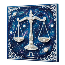 Load image into Gallery viewer, DIY Pearl Painting Kit 25x25CM Libra Framed Handmade Pearl Material Art Set Room Wall Decoration