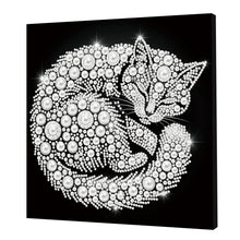 Load image into Gallery viewer, DIY Pearl Painting Kit 25x25CM Cat Framed Handmade Pearl Material Art Set Room Wall Decoration