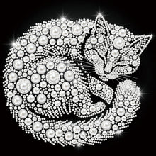 Load image into Gallery viewer, DIY Pearl Painting Kit 25x25CM Cat Framed Handmade Pearl Material Art Set Room Wall Decoration