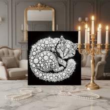 Load image into Gallery viewer, DIY Pearl Painting Kit 25x25CM Cat Framed Handmade Pearl Material Art Set Room Wall Decoration