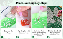 Load image into Gallery viewer, DIY Pearl Painting Kit 30x40CM Green Plants Framed Handmade Pearl Material Art Set Room Wall Decoration