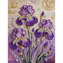 Load image into Gallery viewer, DIY Pearl Painting Kit 30x40CM Iris Framed Handmade Pearl Material Art Set Room Wall Decoration