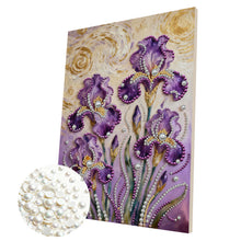 Load image into Gallery viewer, DIY Pearl Painting Kit 30x40CM Iris Framed Handmade Pearl Material Art Set Room Wall Decoration