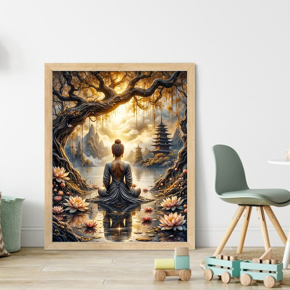 Meditation - Full 11CT Counted Cross Stitch 40x50CM - Huacan