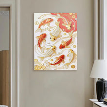 Load image into Gallery viewer, DIY Pearl Painting Kit 30x40CM Koi Framed Handmade Pearl Material Art Set Room Wall Decoration